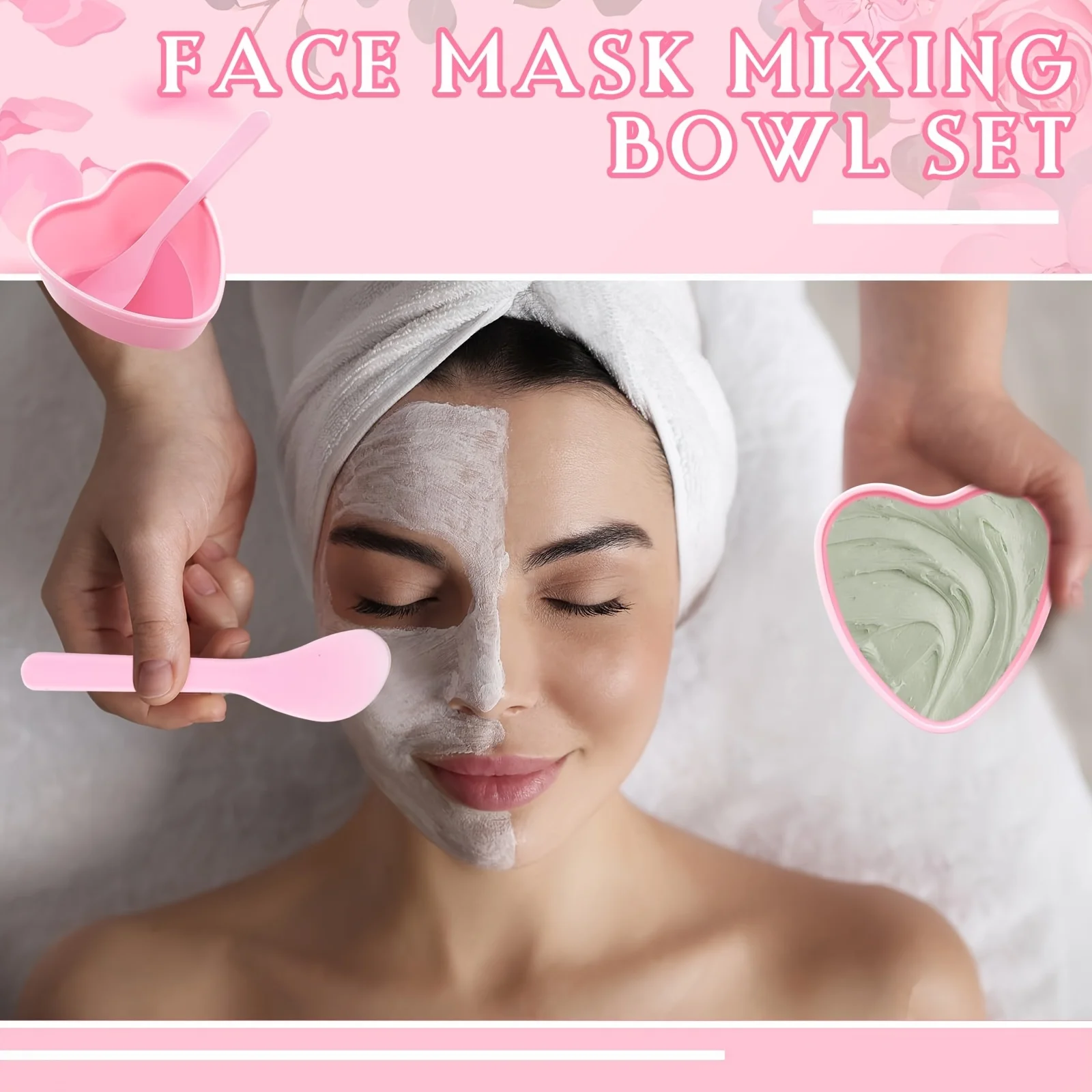 6-piece Pink Heart Shaped Faci - Face Mask Skincare review and price
