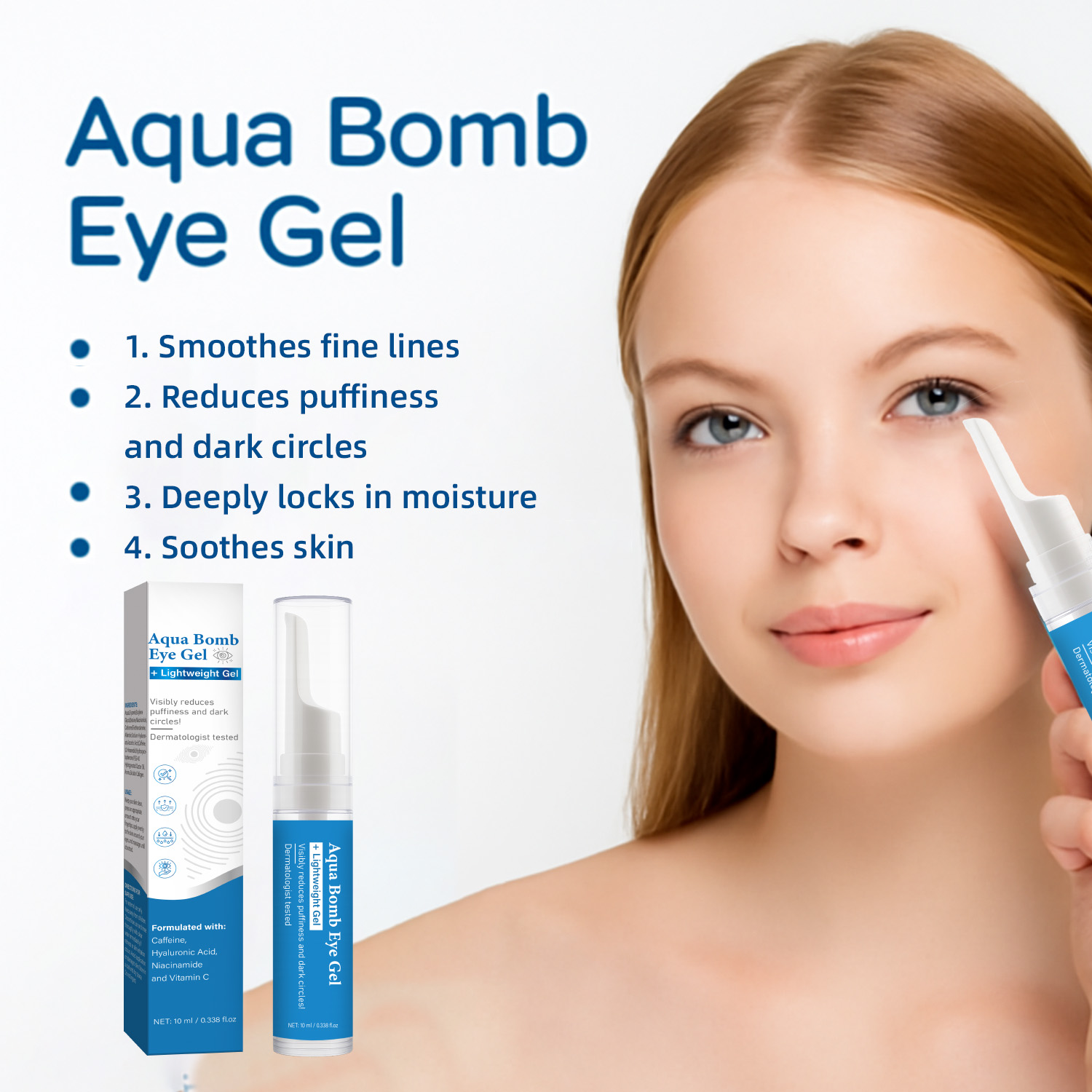 Aqua Cooling Eye Gel Caffeine  - Vitamin C Serum review and price